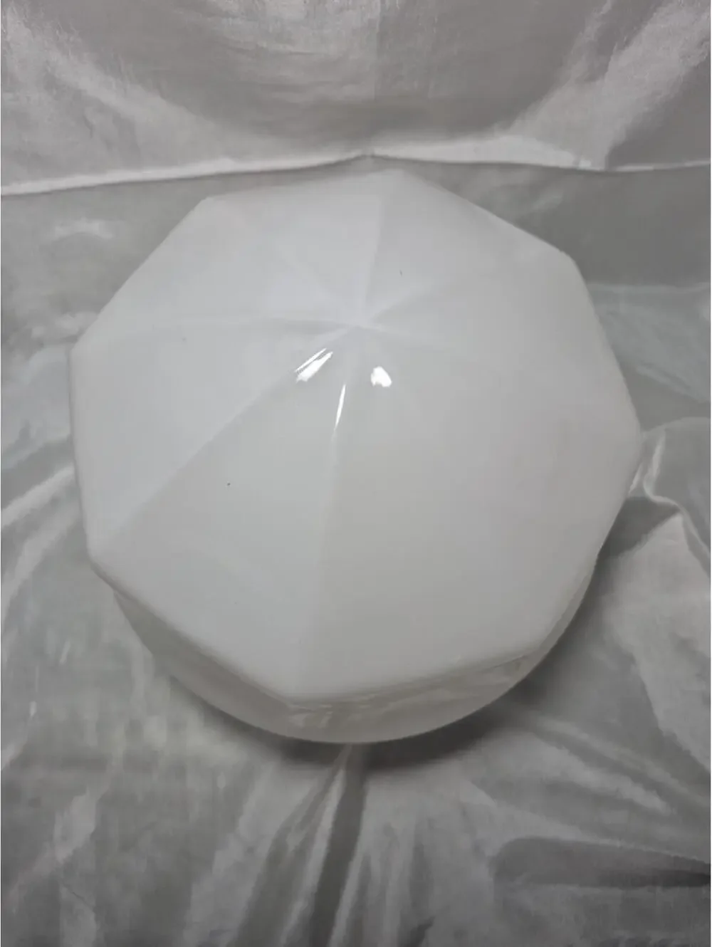 Vintage 1930s ART DECO Milk Glass Octagonal Ceiling Light Shade Globe 3 7/8